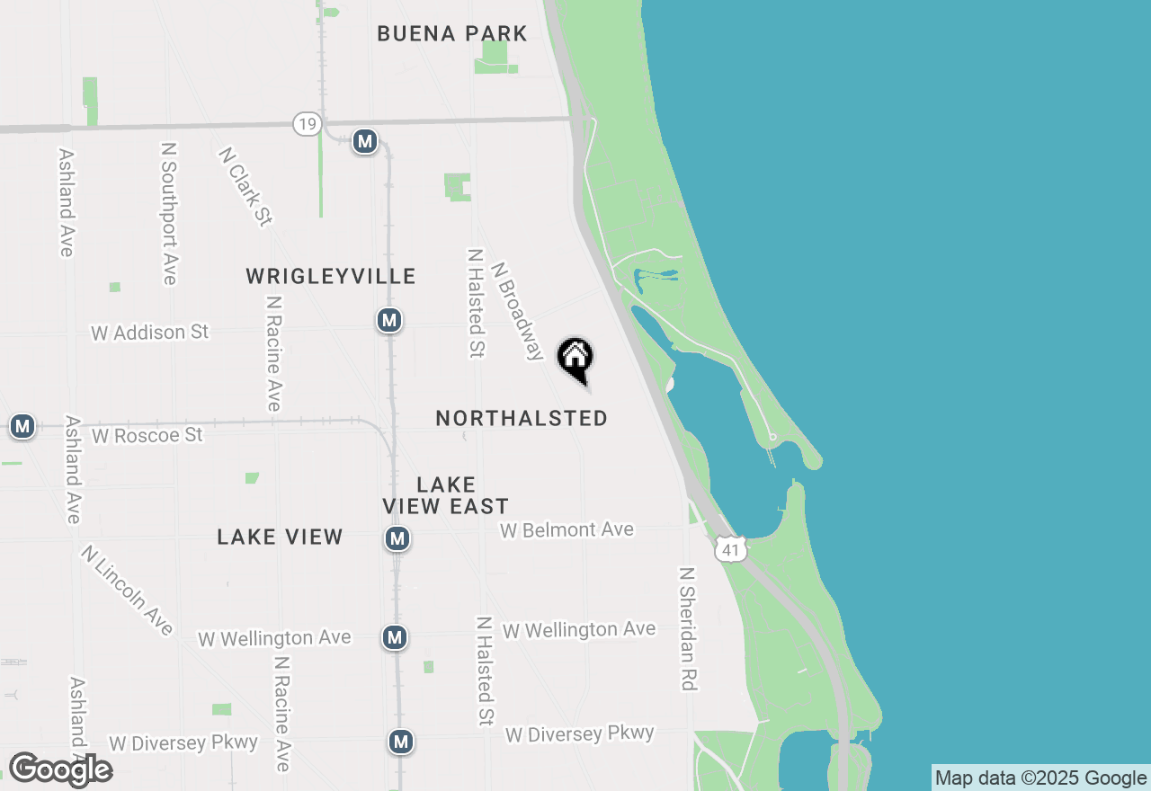 Map of 609 W Stratford Place #2B, Chicago, IL 60657