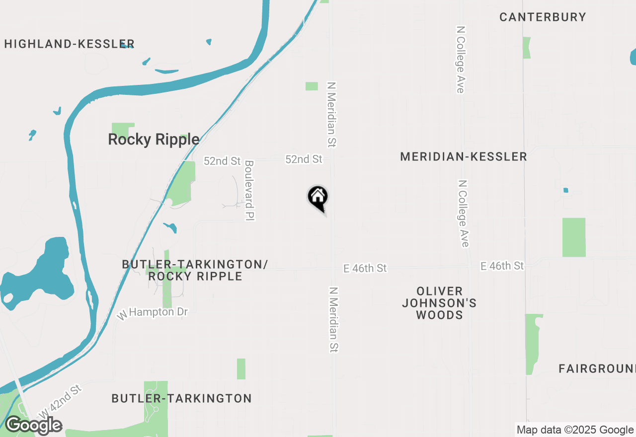 Map of 34 W 49th Street, Indianapolis, IN 46208