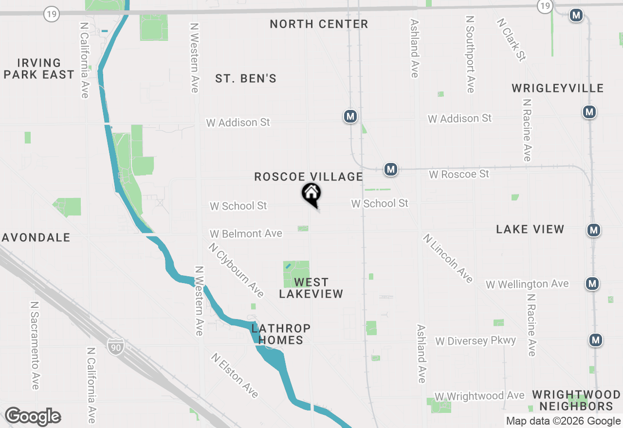 Map of 3241 N Damen Avenue #3, Chicago, IL 60618