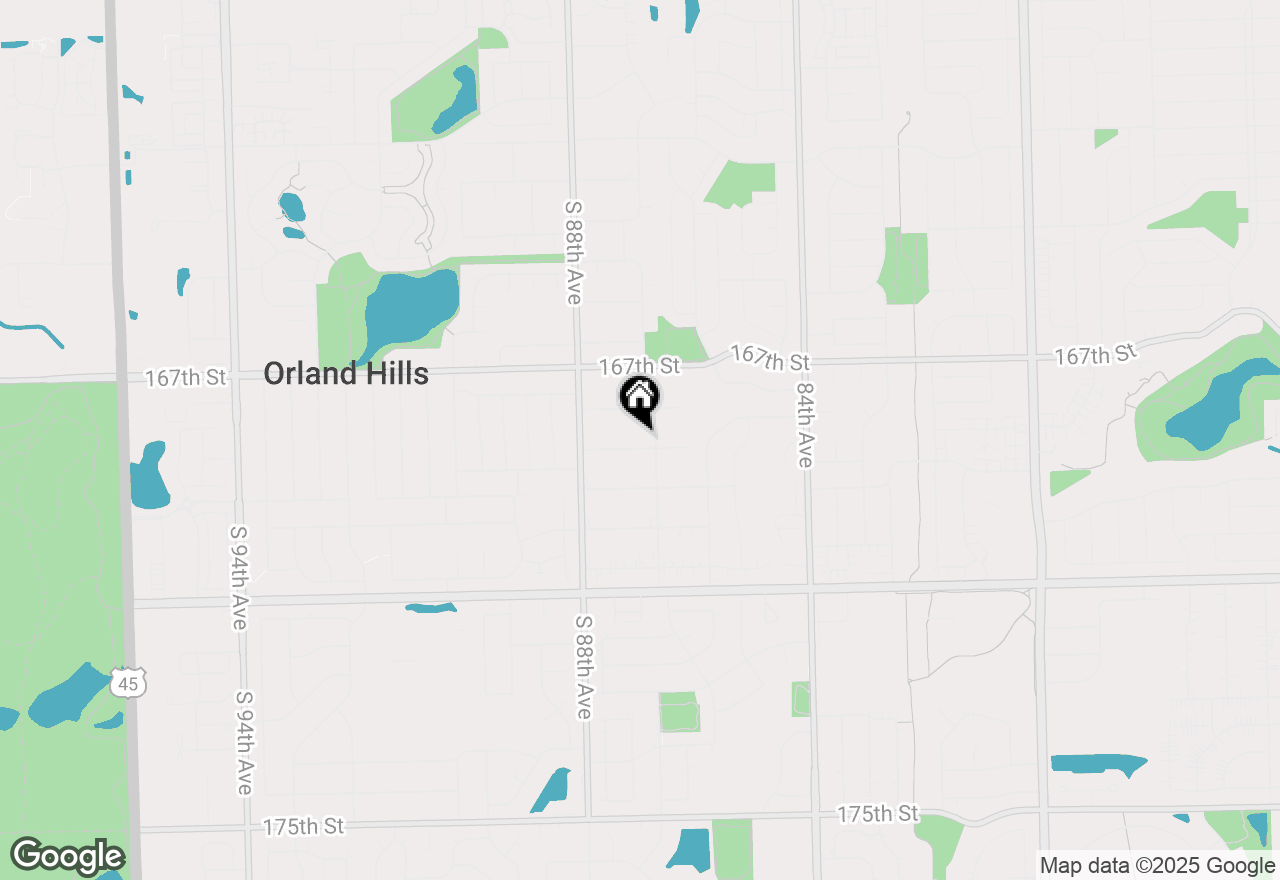 Map of 8710 W 168th Street, Orland Park, IL 60462