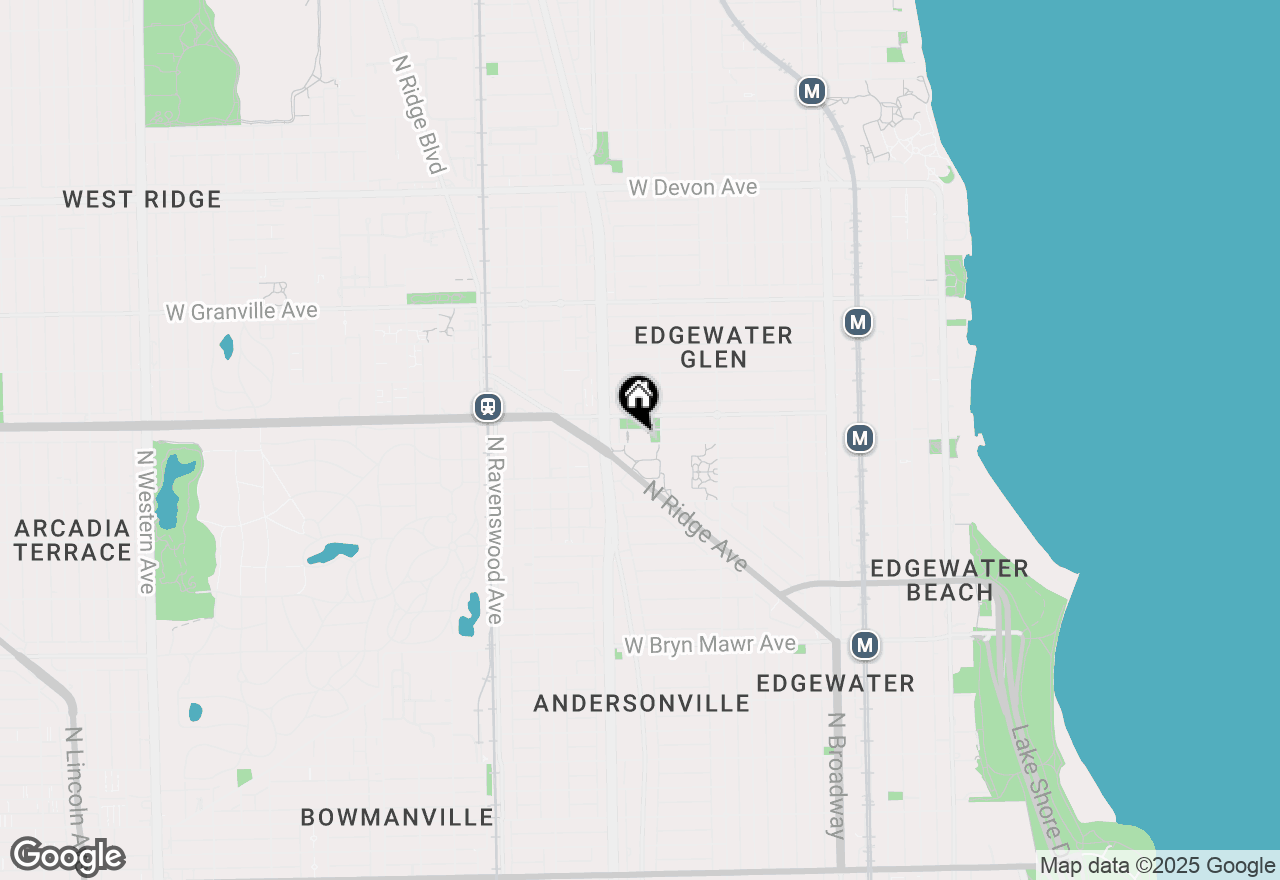 Map of 1522 W Thorndale Avenue #1E, Chicago, IL 60660