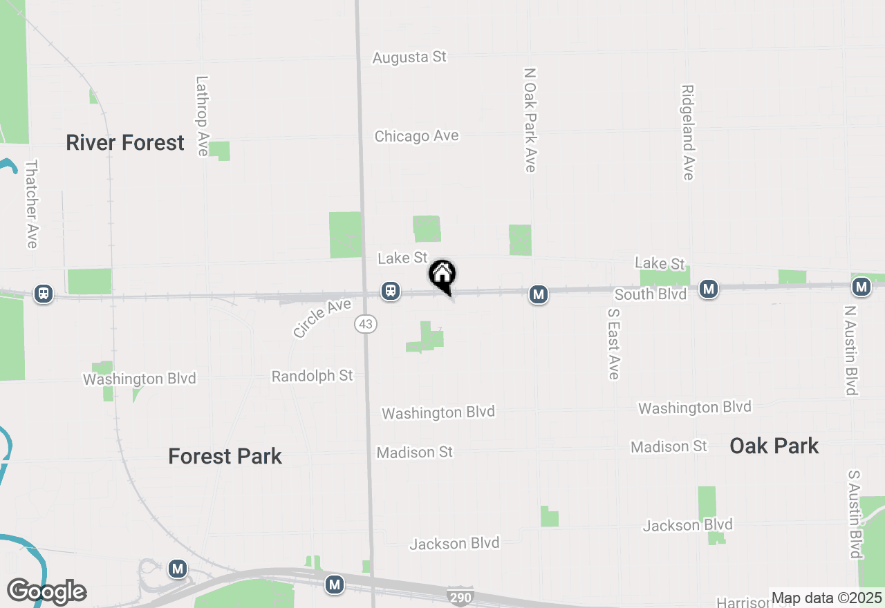 Map of 107 Home Avenue, Oak Park, IL 60302