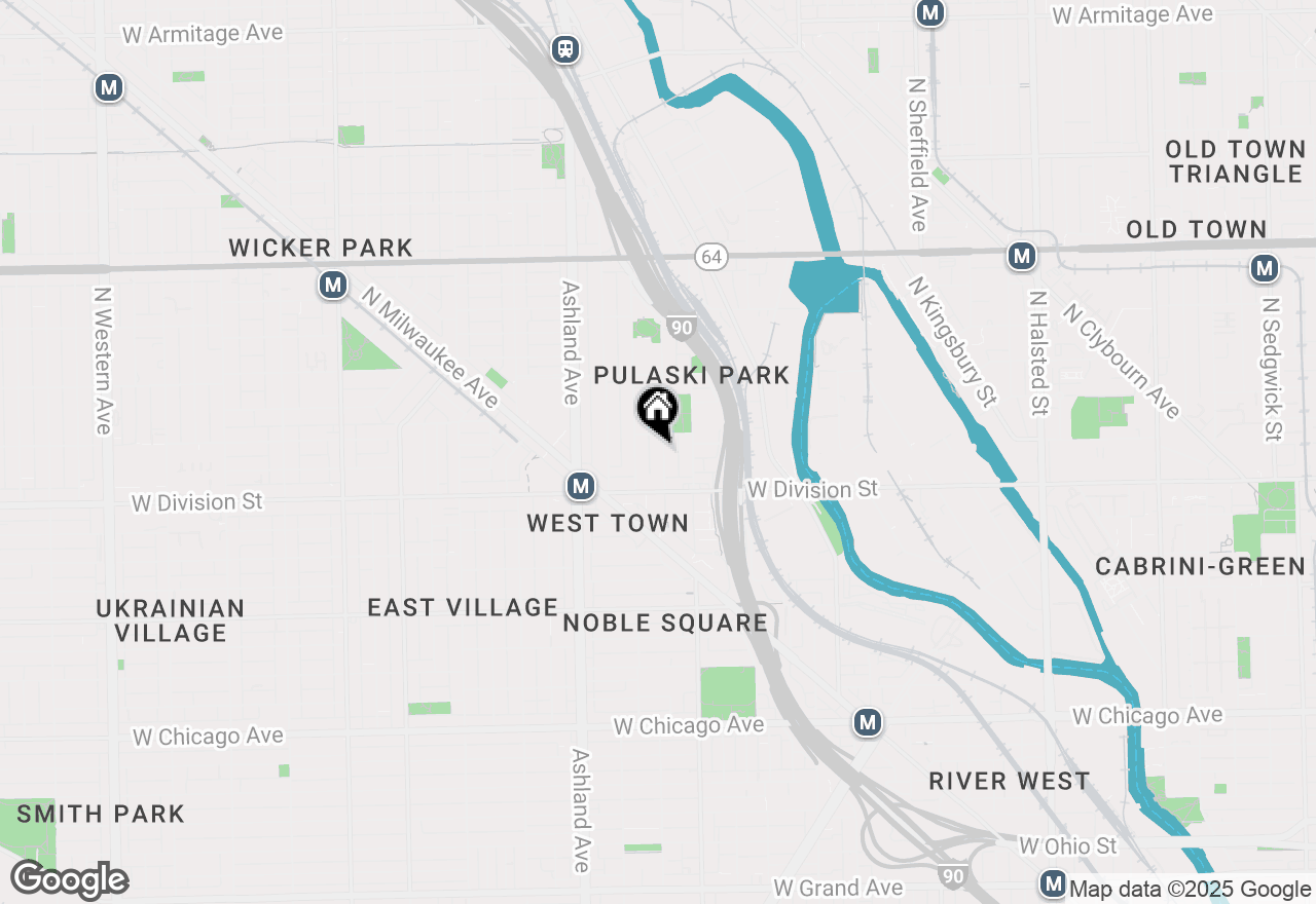 Map of 1236 N Cleaver Street, Chicago, IL 60642