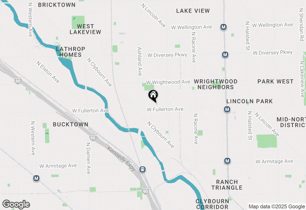 Map of 2416 N Greenview Avenue #3, Chicago, IL 60614