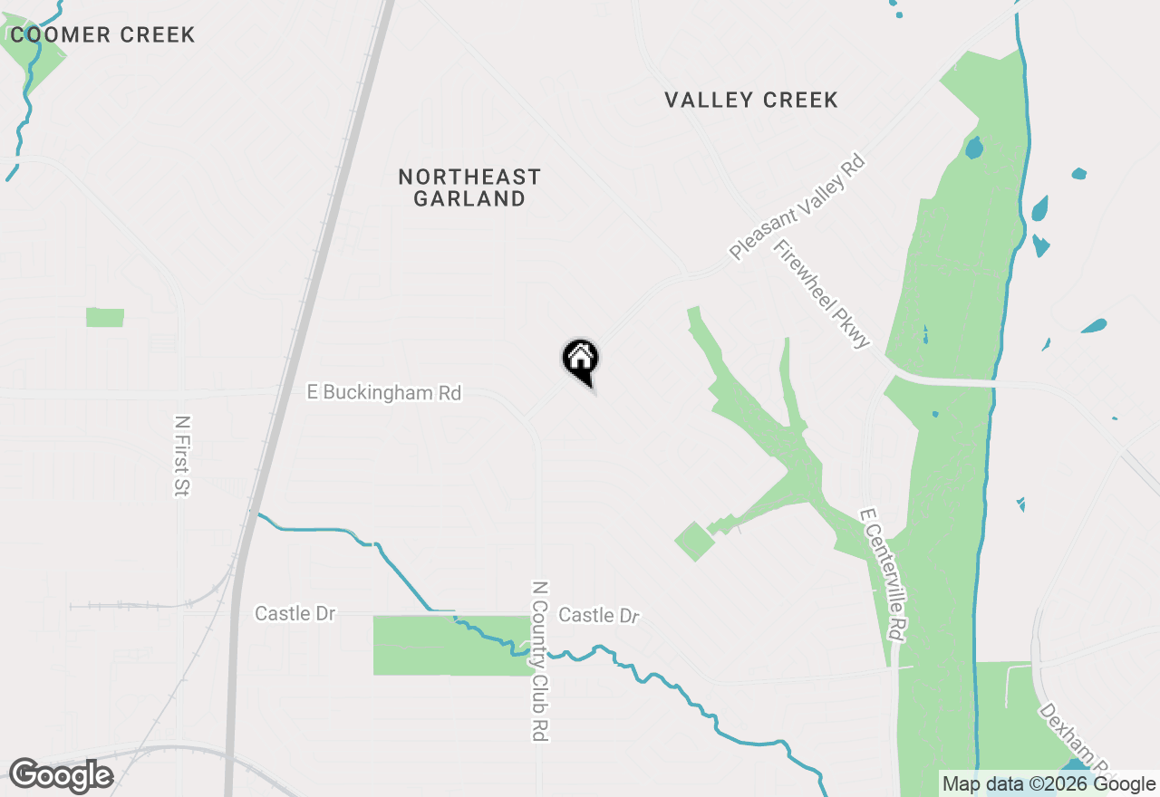 Map of 1721 Dell Oak Drive, Garland, TX 75040