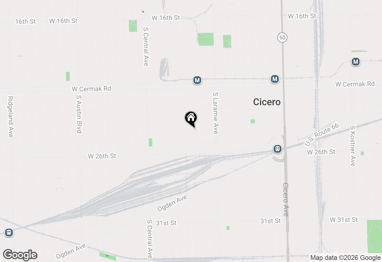 Map of 5323 W 24th Place, Cicero, IL 60804