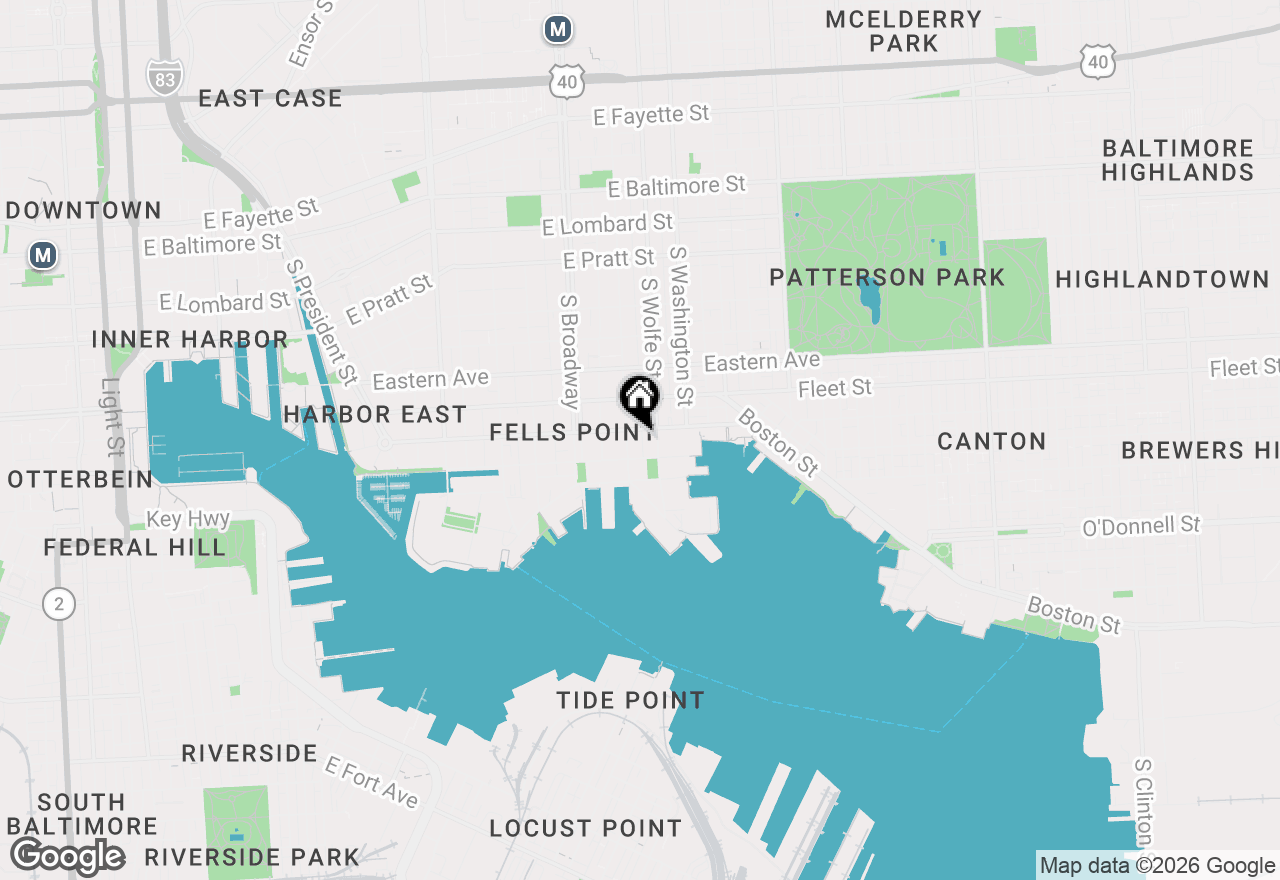 Map of 708 S Durham Street, Baltimore, MD 21231