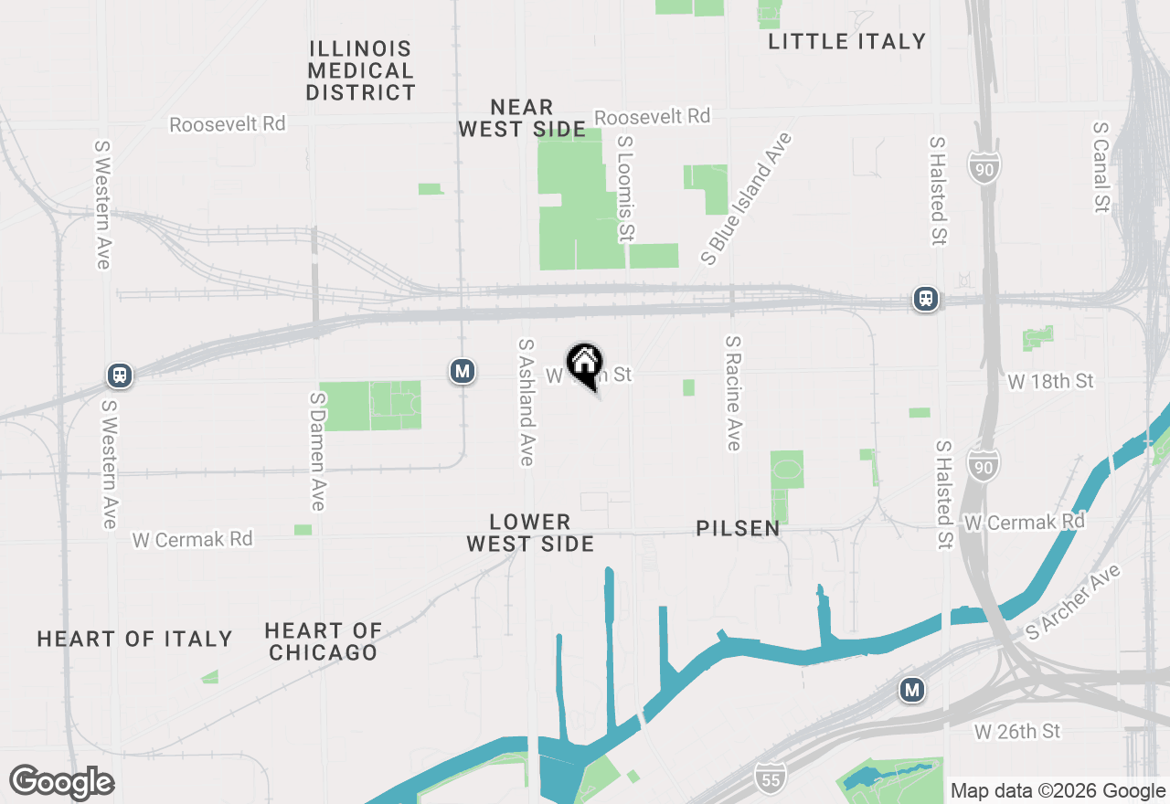 Map of 1831 S Laflin Street #2, Chicago, IL 60608