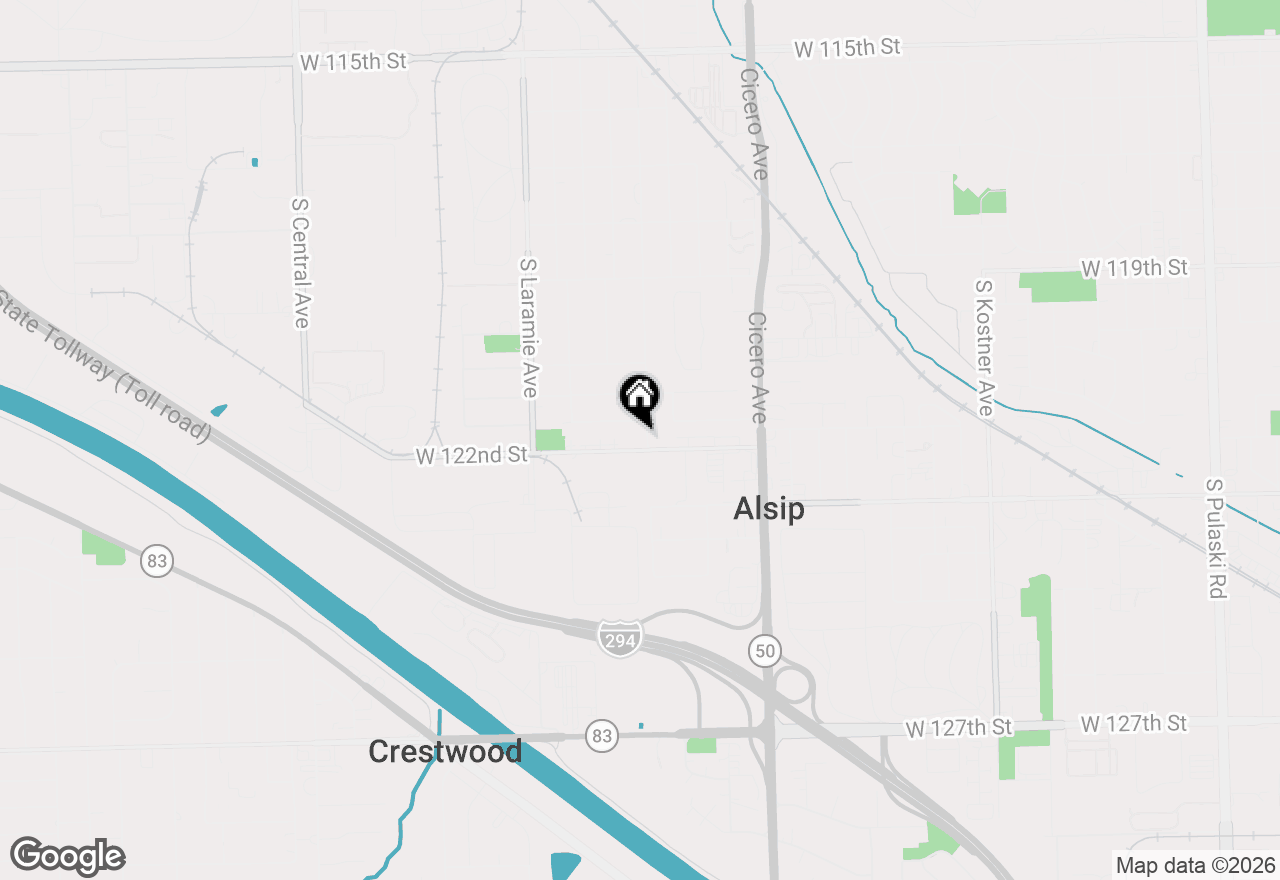 Map of 5000 W 122nd Street #1A, Alsip, IL 60803