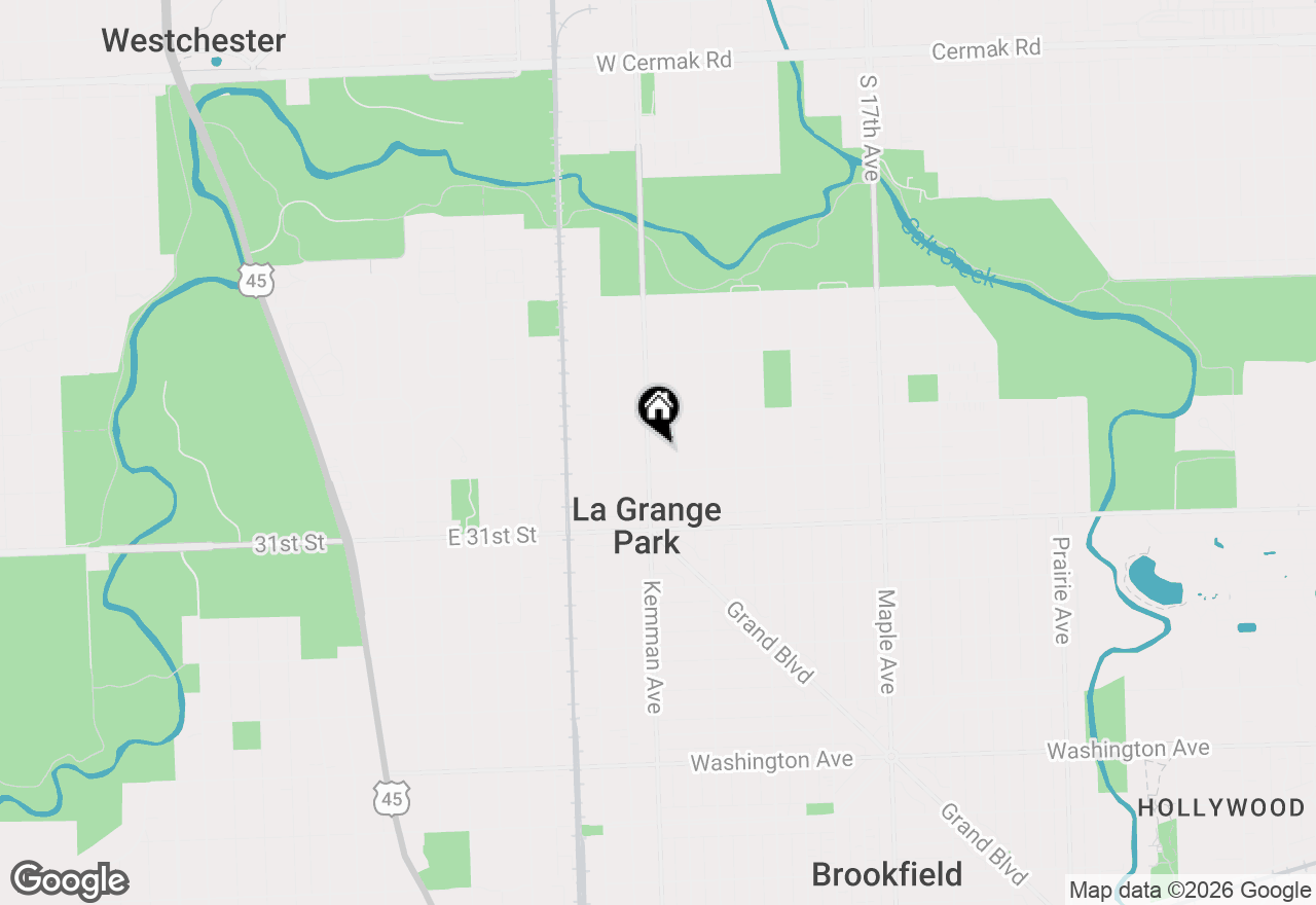 Map of 1213 Kemman Avenue, La Grange Park, IL 60526