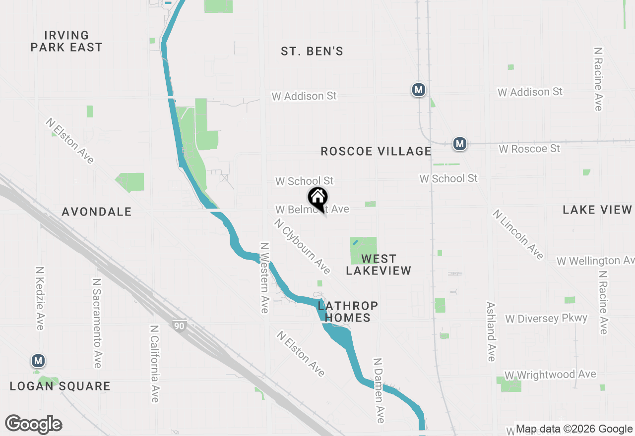 Map of (Address confidential), Chicago, Illinois 60618