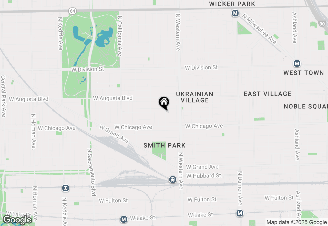 Map of 856 N Campbell Avenue #3, Chicago, IL 60622