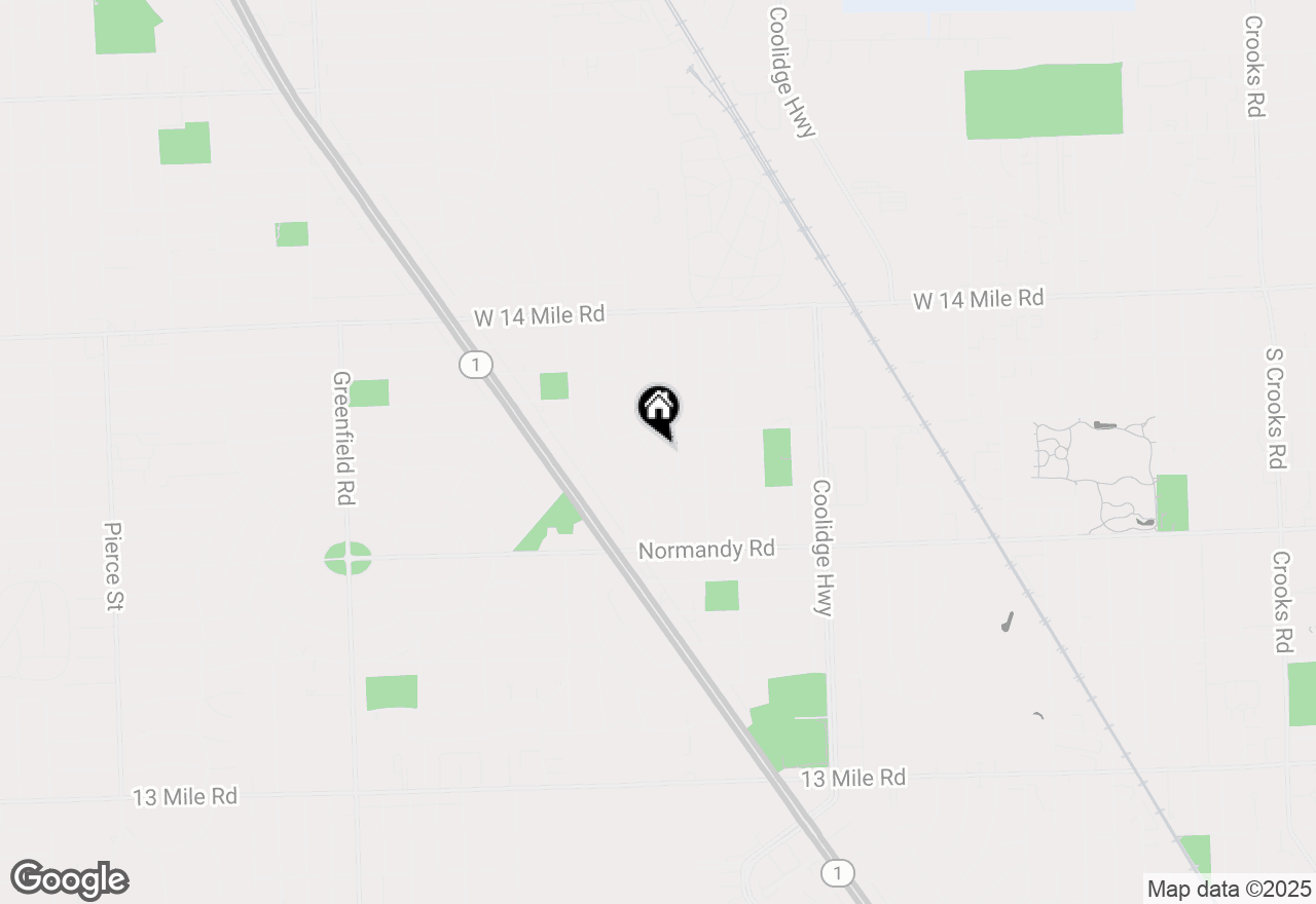 Map of 4334 Groveland Avenue, Royal Oak, MI 48073