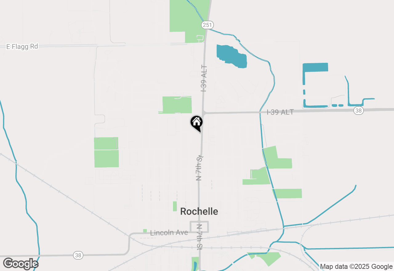 Map of 1046 N 7th Street, Rochelle, IL 61068