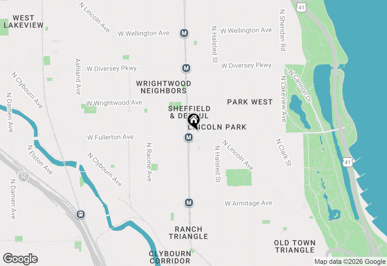 Map of 918 W Fullerton Avenue #2, Chicago, IL 60614
