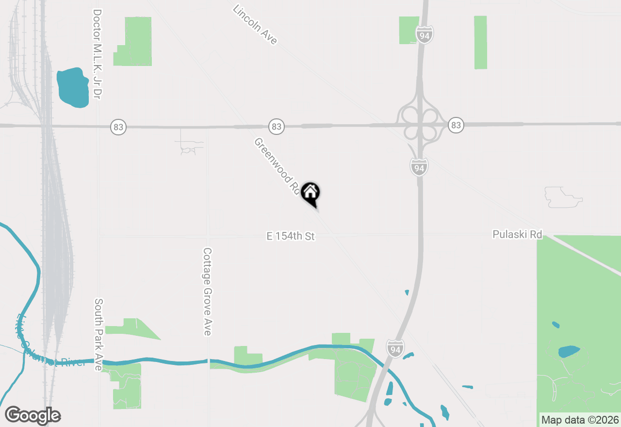 Map of 15304 Greenwood Road, Dolton, IL 60419