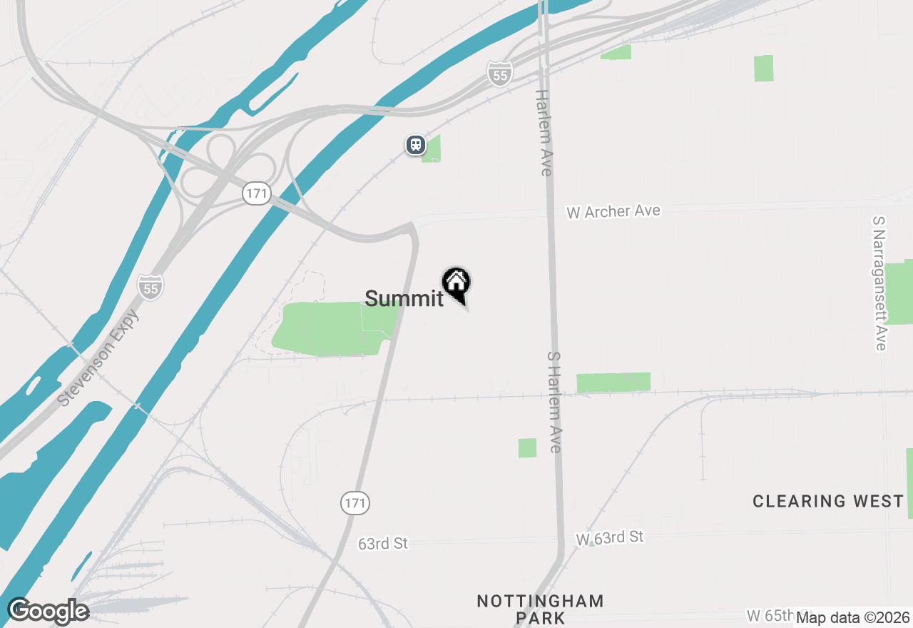 Map of 7424 W 57th Place, Summit, IL 60501