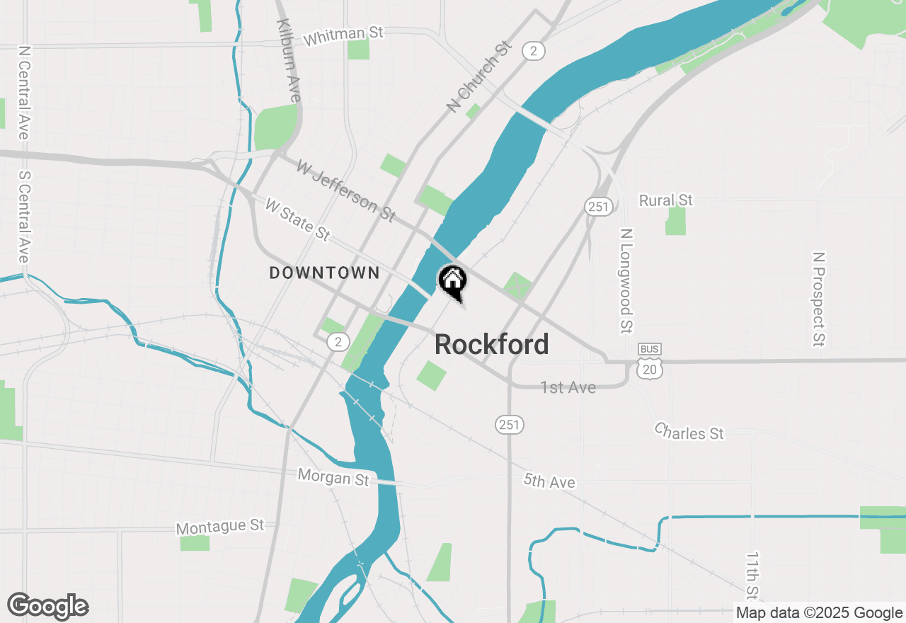 Map of 220 E State Street, Rockford, IL 61104