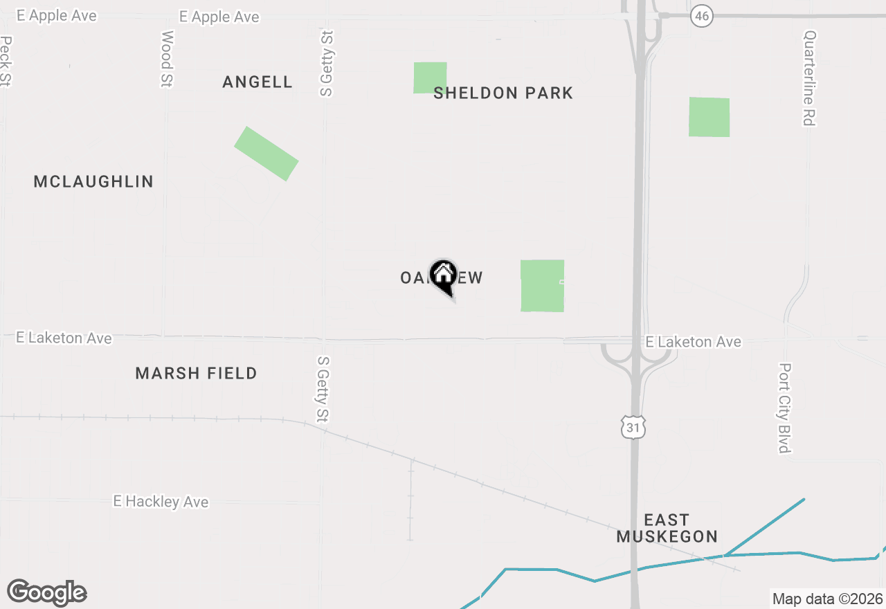 Map of 1099 Aurora Avenue, Muskegon, MI 49442