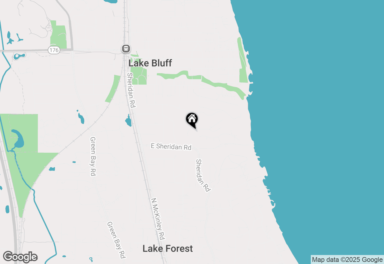 Map of 345 Crescent Drive, Lake Bluff, IL 60044