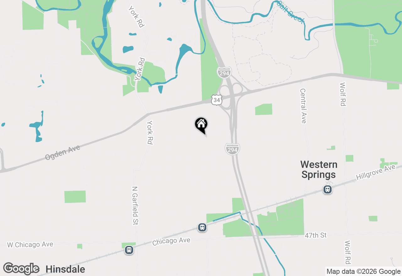 Map of 444 Fuller Road, Hinsdale, IL 60521