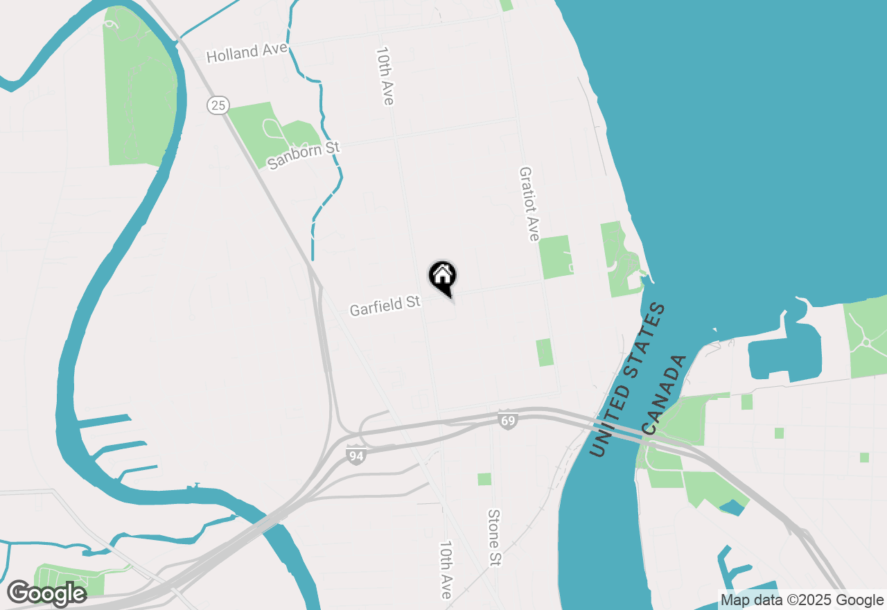 Map of 1218 Garfield Street, Port Huron, MI 48060