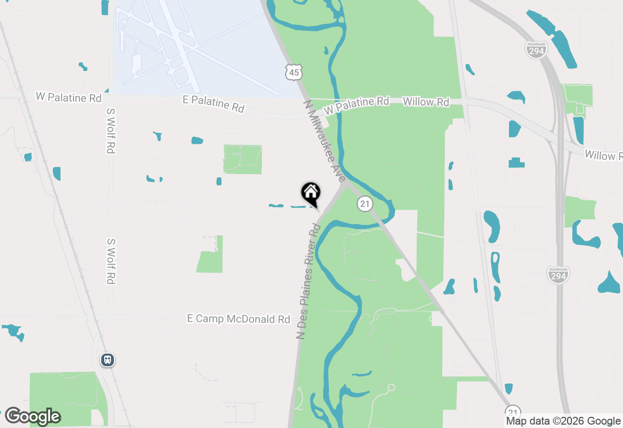 Map of 2103 E Seminole Lane, Mount Prospect, IL 60056