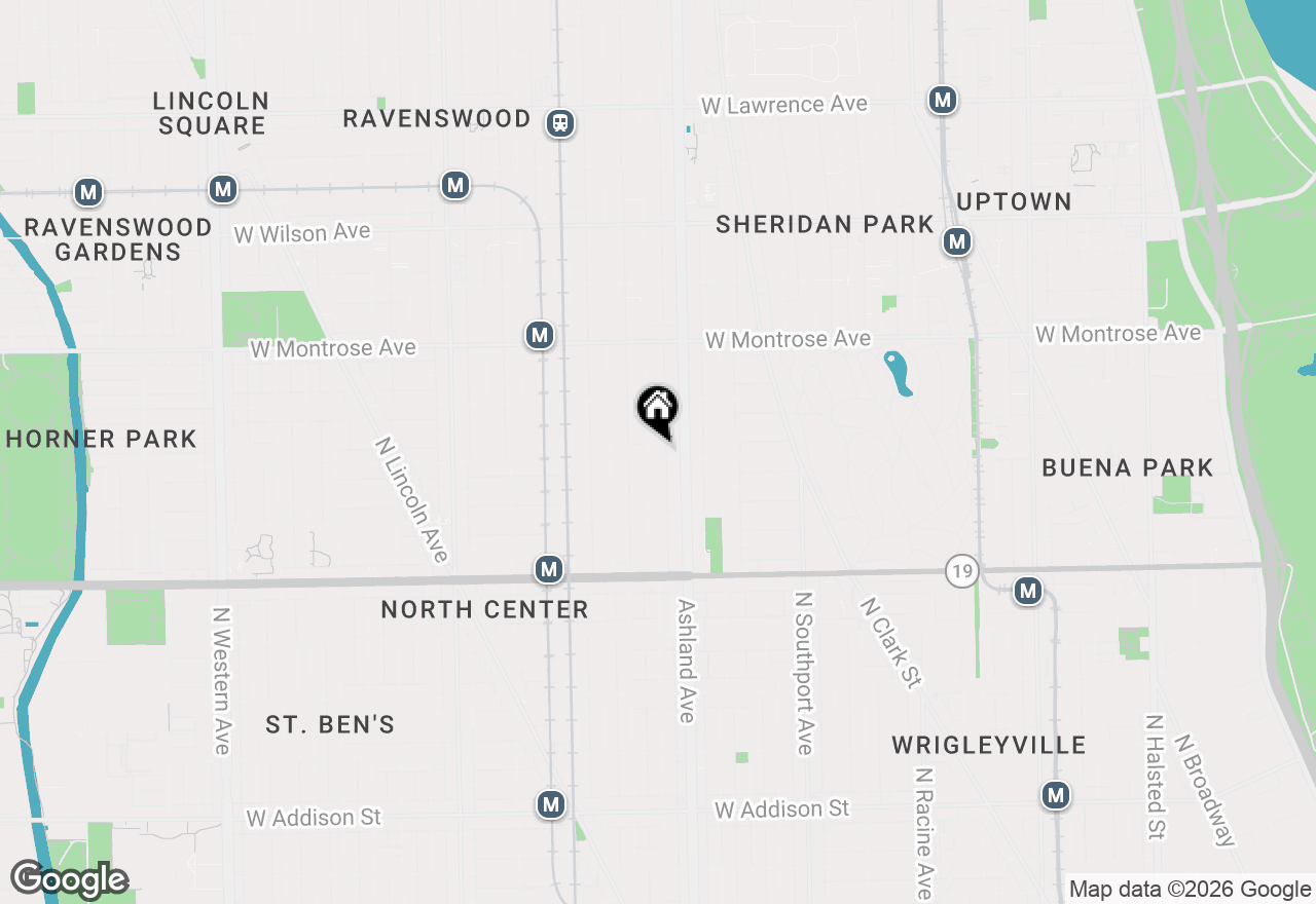 Map of 4201 N Paulina Street, Chicago, IL 60613