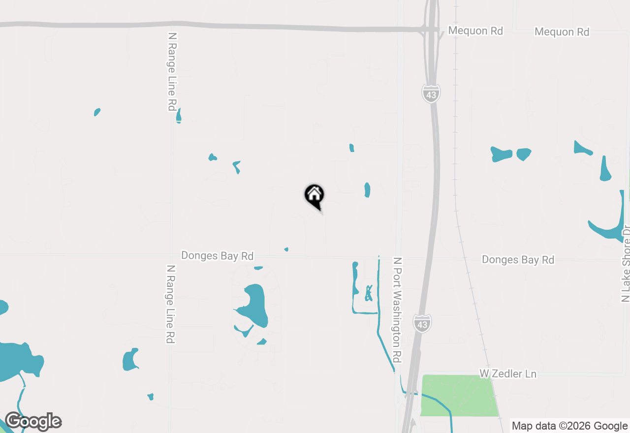 Map of 10506 N Pine Tree Cir, Mequon, WI 53092