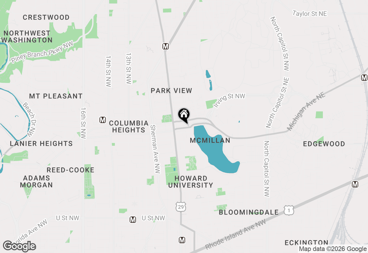 Map of 519 Harvard Street Nw, Washington, DC 20001