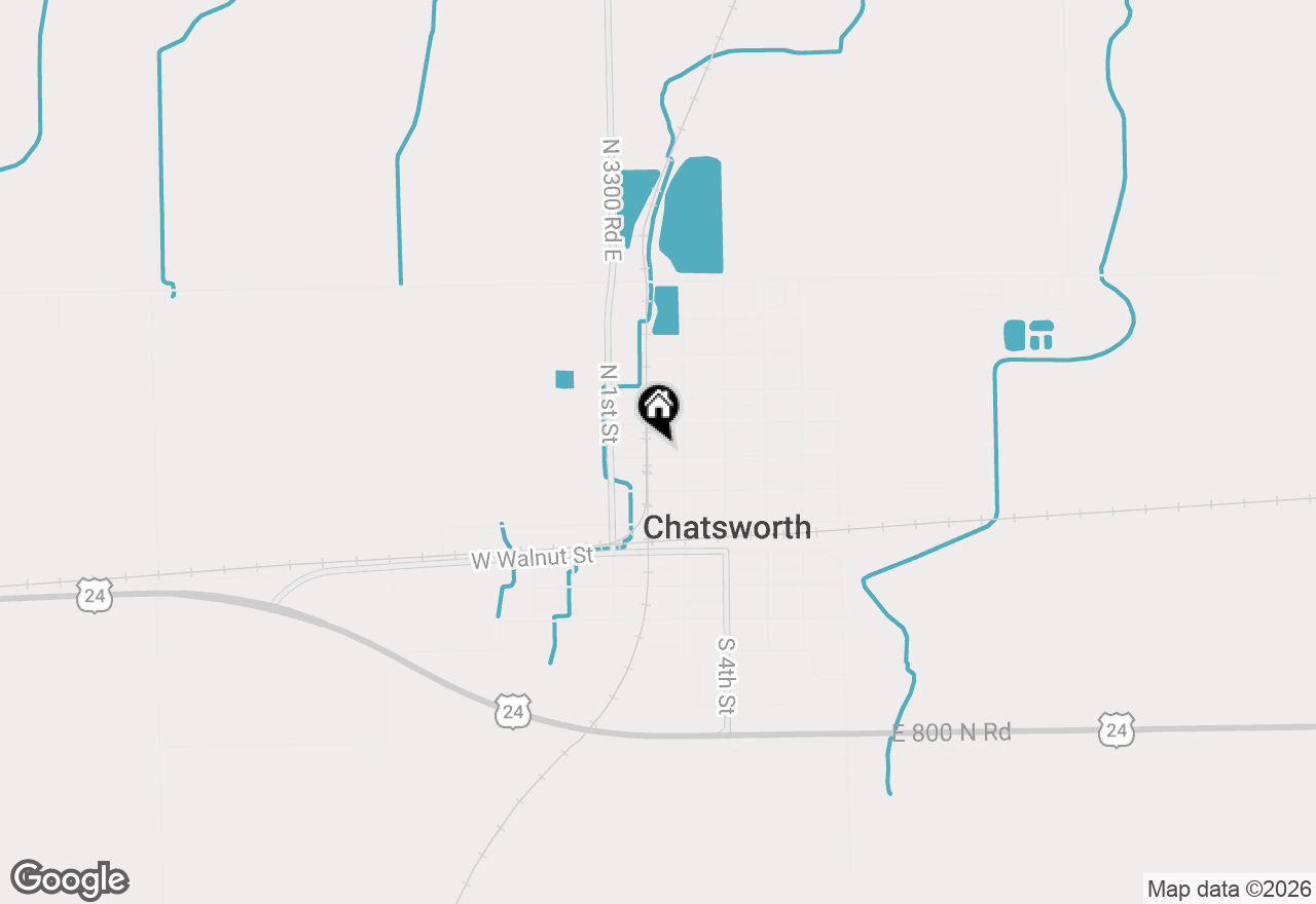 Map of 204 E Ash Street, Chatsworth, IL 60921