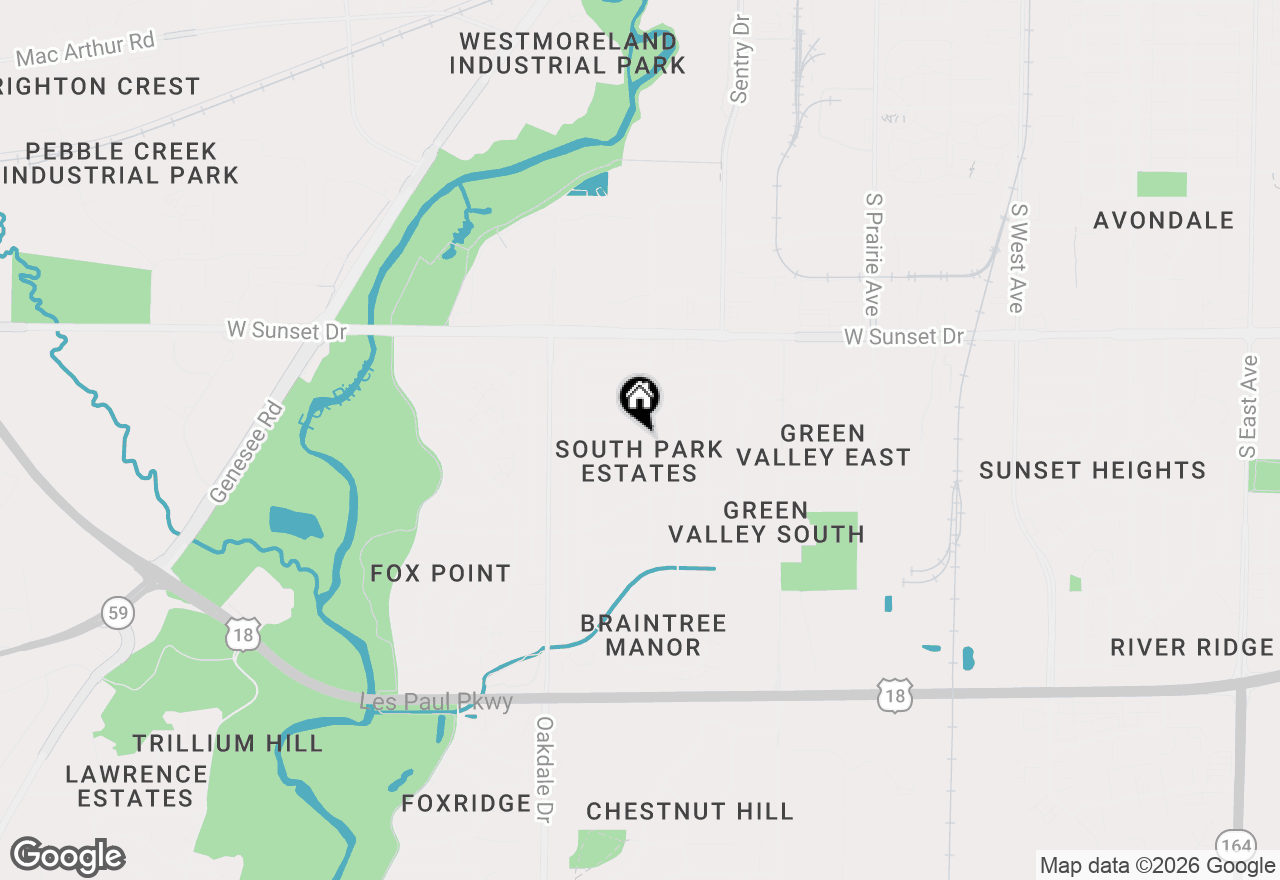 Map of 1118 Dogwood Ln, Waukesha, WI 53189