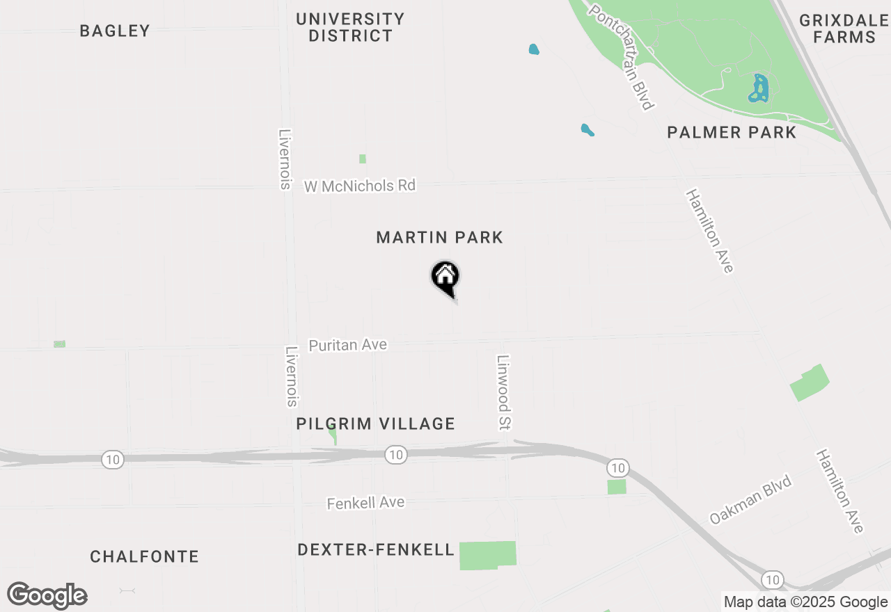 Map of 16210 Parkside Street, Detroit, MI 48221