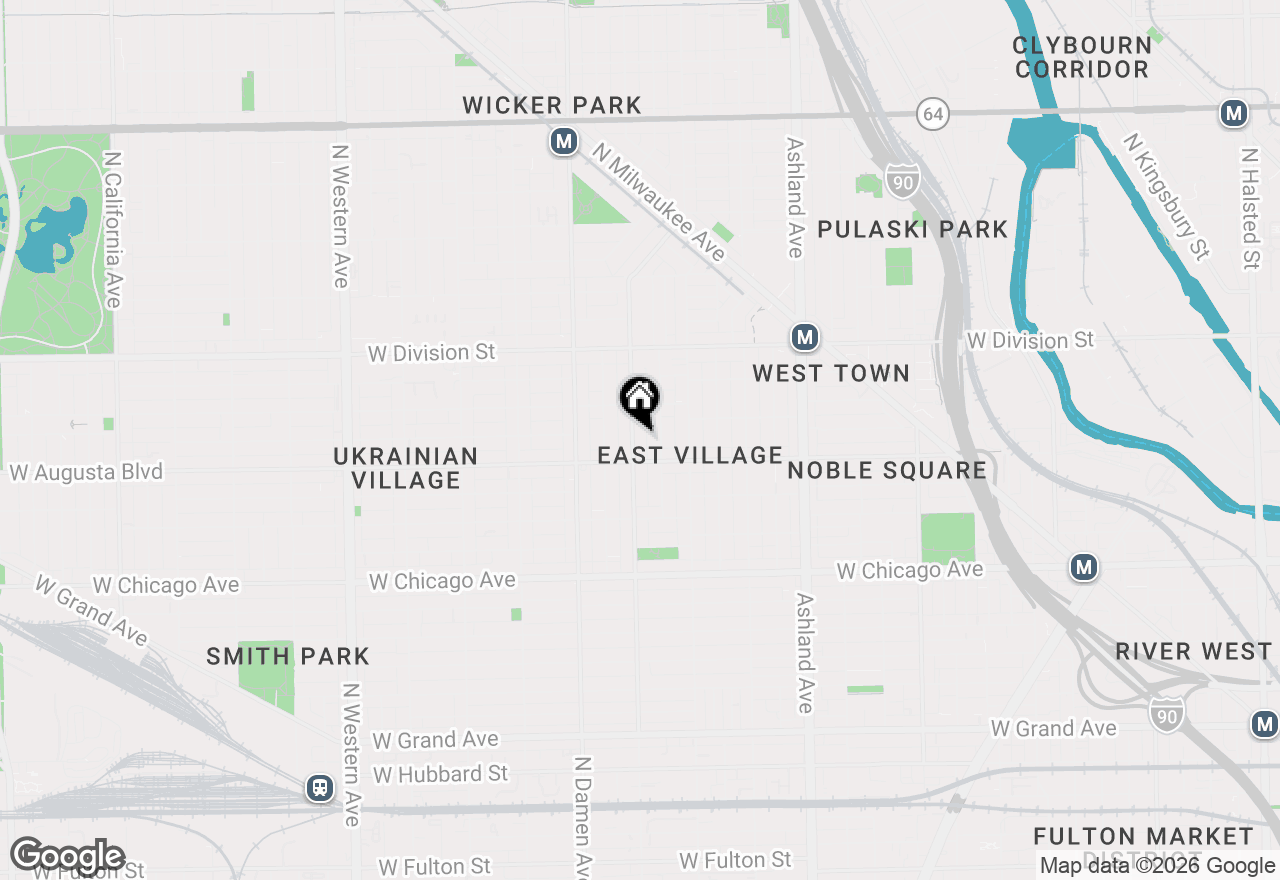 Map of 1019 N Wolcott Avenue, Chicago, IL 60622