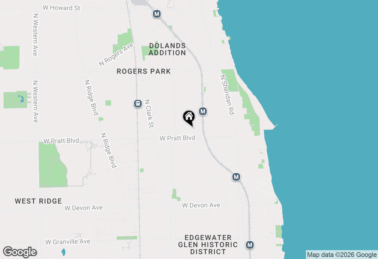 Map of 6828 N Greenview Avenue #2S, Chicago, IL 60626