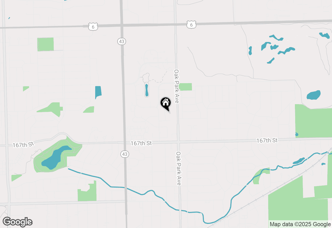 Map of 16508 Oxford Drive #16508, Tinley Park, IL 60477