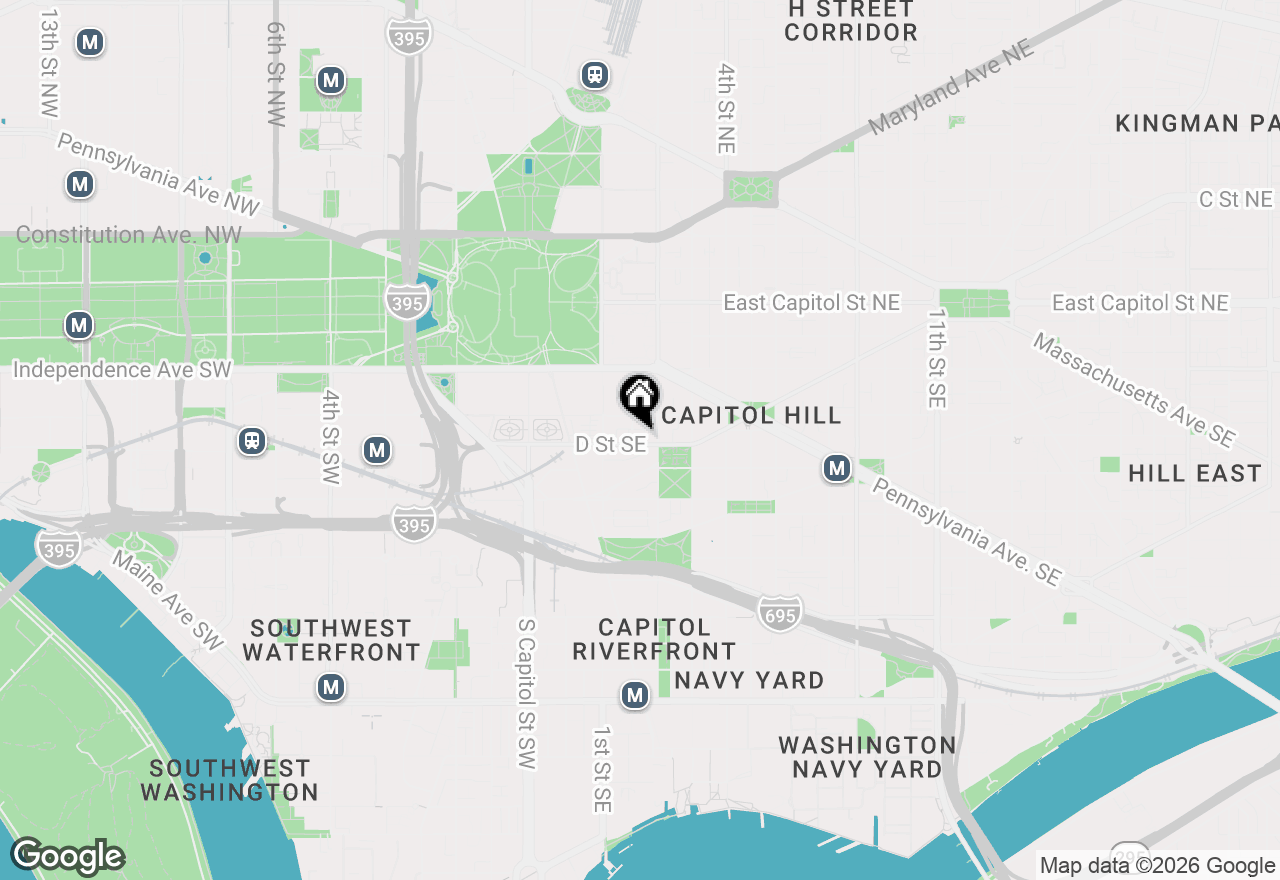 Map of 138 D Street Se, Washington, DC 20003