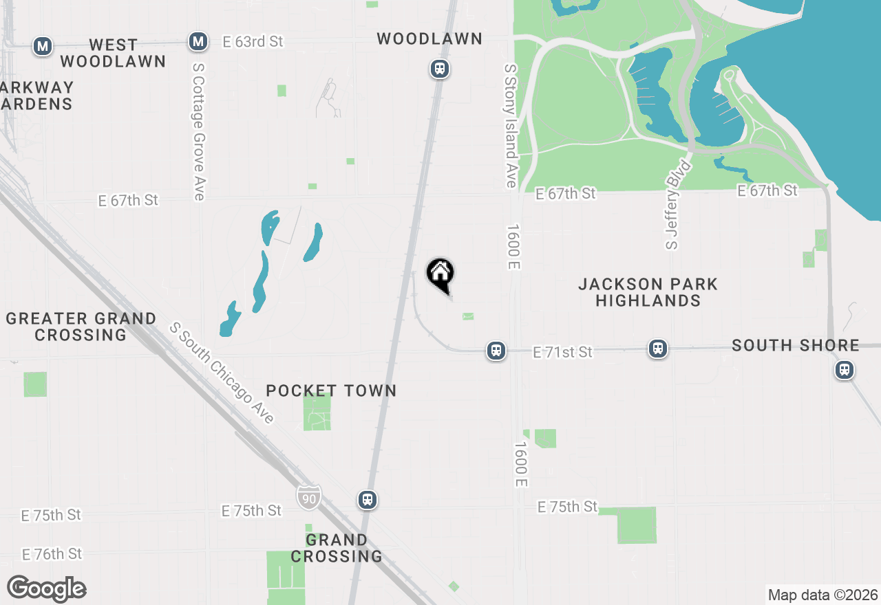 Map of 6945 S Dorchester Avenue #2S, Chicago, IL 60637
