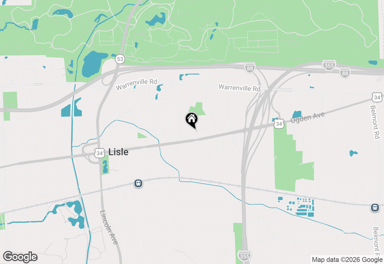 Map of 4573 Basswood Drive, Lisle, IL 60532