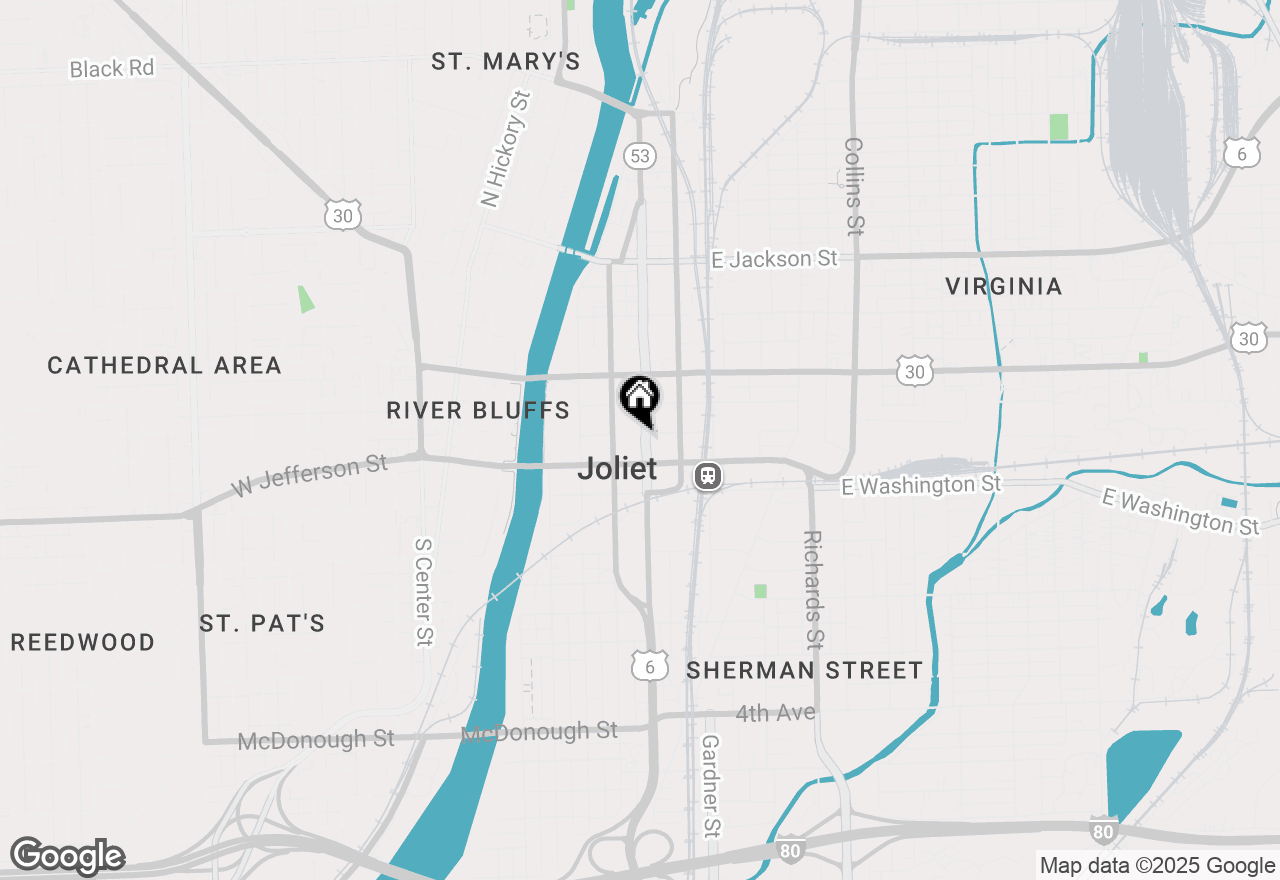 Map of 81 N Chicago Street #402, Joliet, IL 60432
