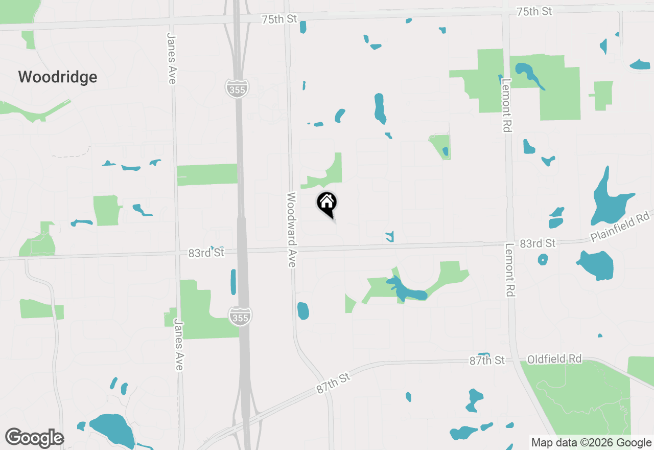 Map of 1809 Eaton Drive, Woodridge, IL 60517
