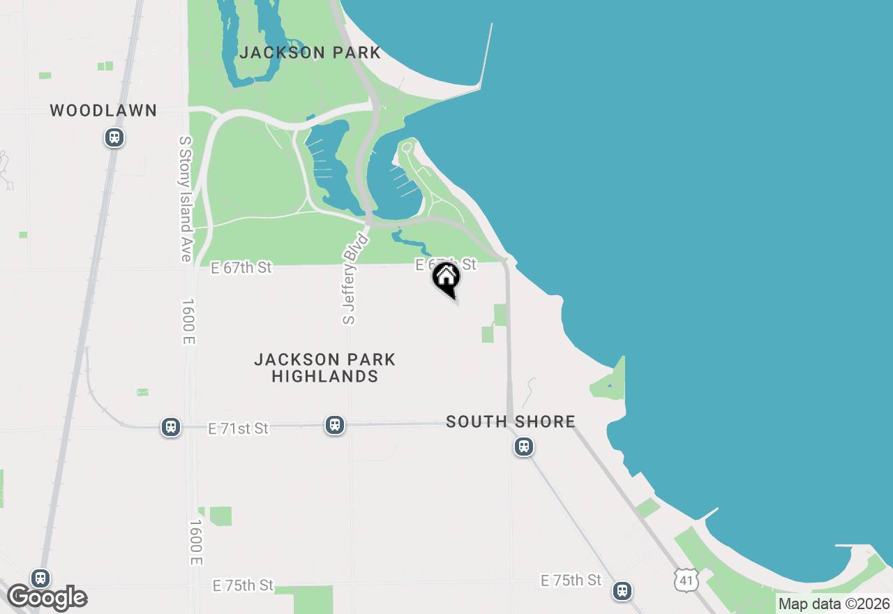 Map of 2221 E 68th Street #3, Chicago, IL 60649