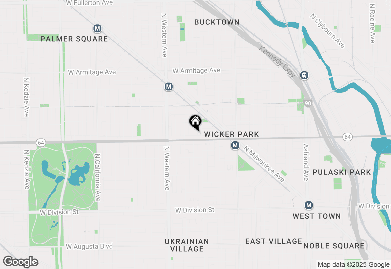 Map of 1619 N Bell Avenue, Chicago, IL 60647