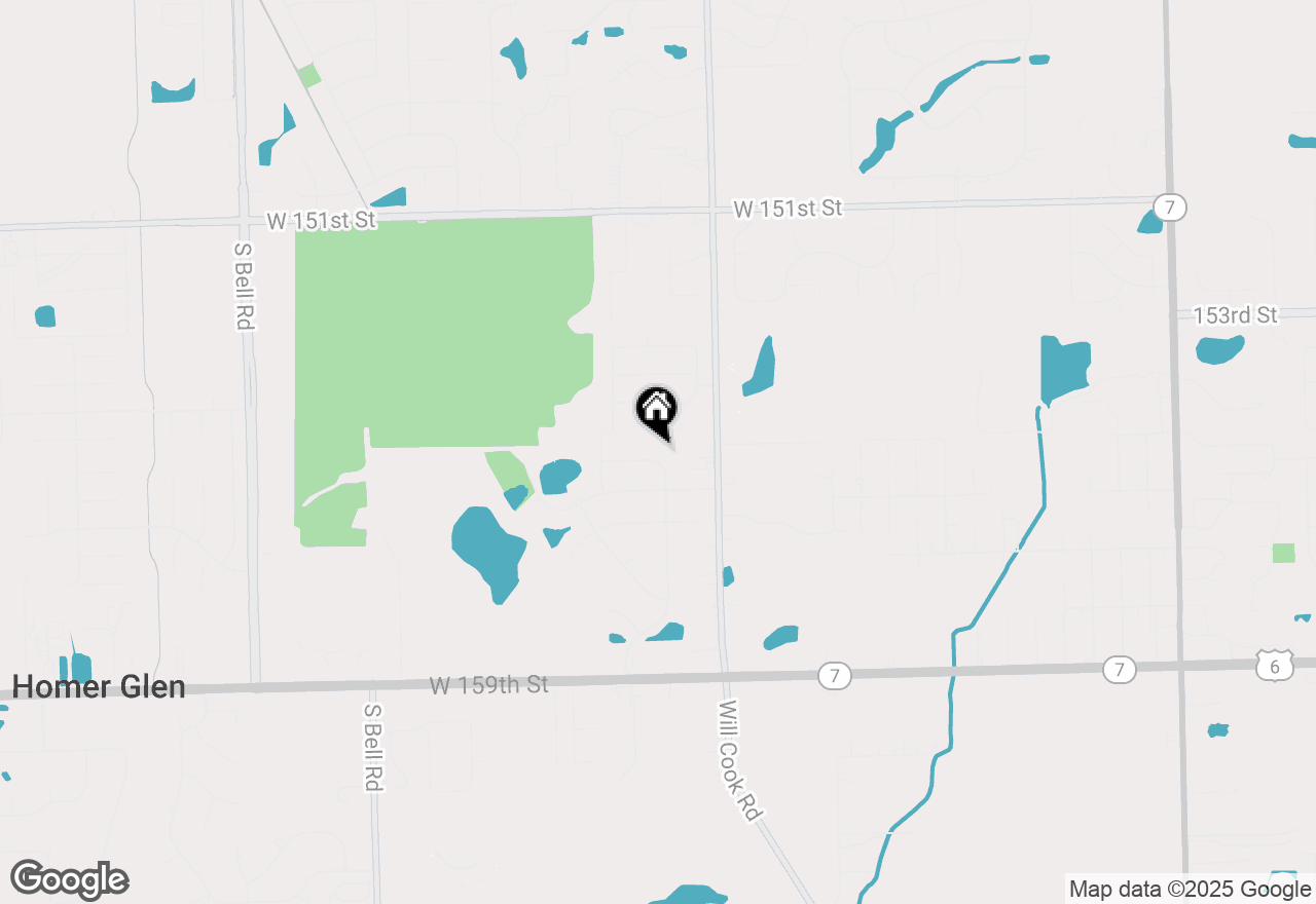 Map of 15529 Twin Lakes Drive, Homer Glen, IL 60491