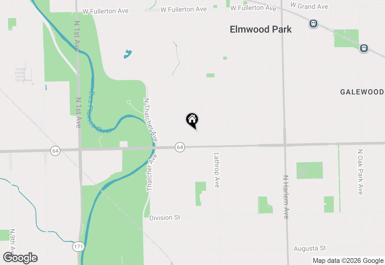 Map of 1639 N 77th Court, Elmwood Park, IL 60707