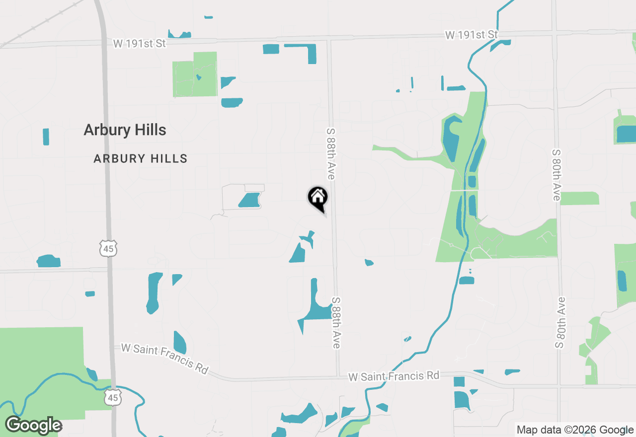 Map of 8819 Glenshire Street, Tinley Park, IL 60487