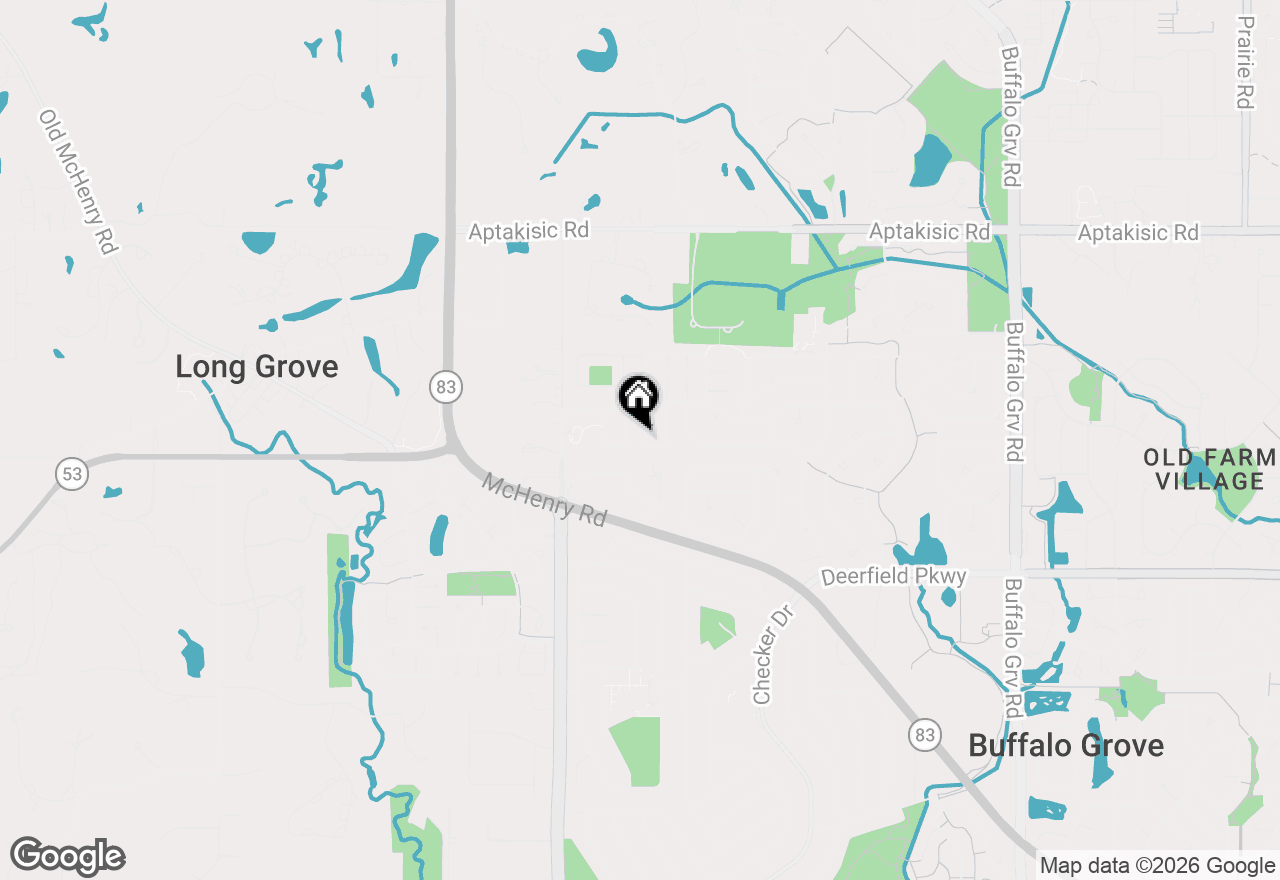 Map of 1380 Larchmont Drive, Buffalo Grove, IL 60089