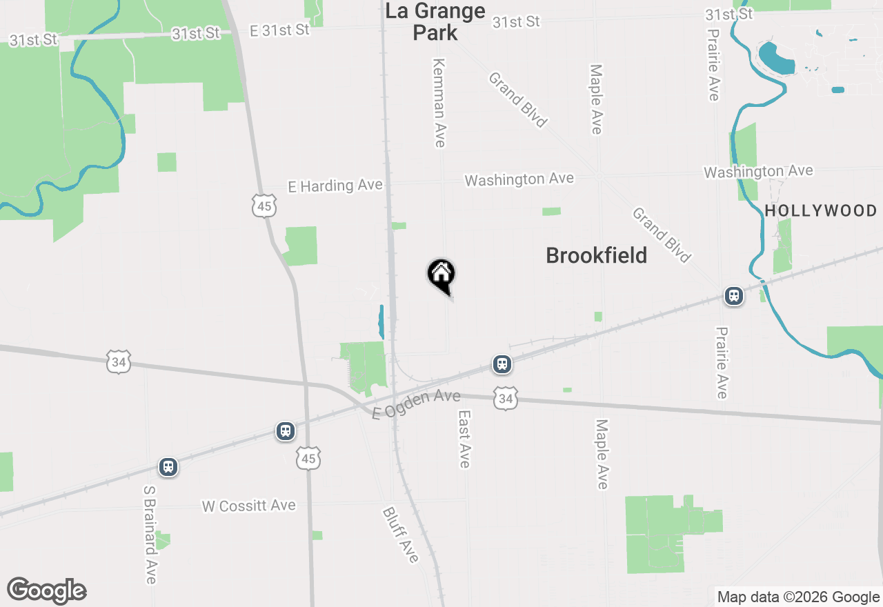 Map of 346 Kemman Avenue, La Grange Park, IL 60526