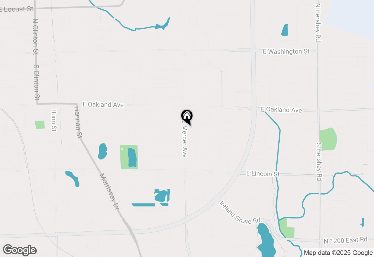 Map of 802 S Mercer Avenue, Bloomington, IL 61701