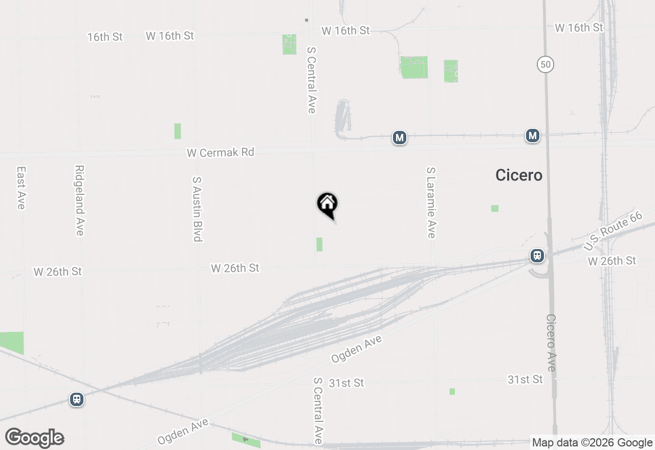Map of 5523 W 24th Place #1, Cicero, IL 60804